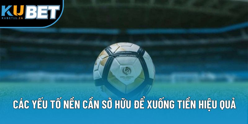 Các yếu tố nền cần sở hữu để xuống tiền hiệu quả Các yếu tố nền cần sở hữu để xuống tiền hiệu quả