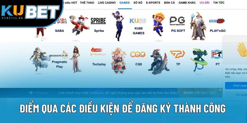 Điểm qua các điều kiện để đăng ký thành công Điểm qua các điều kiện để đăng ký thành công